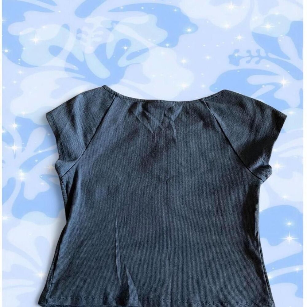 Self Esteem Blue Ribbed Top - Picture 6 of 8